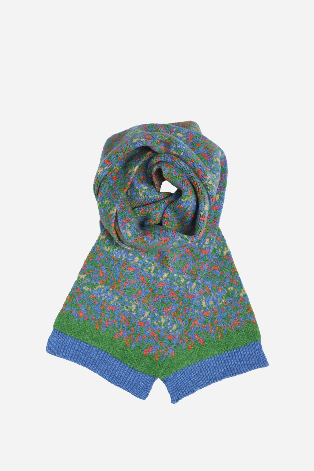 Match Patterned Scarf / Sax Blue