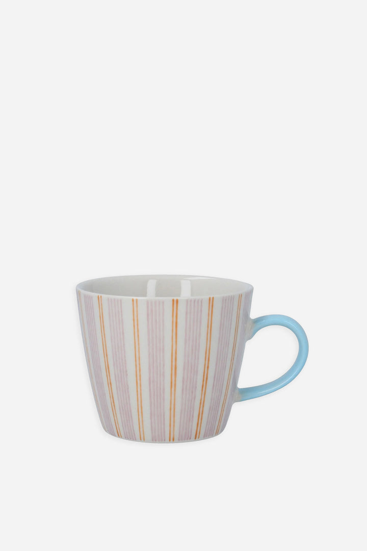 Mauve Stripy Stoneware Mug