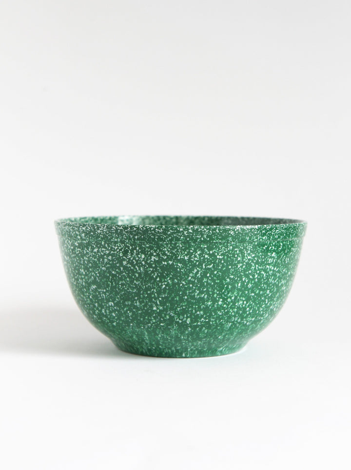 Small Bowl / Speckled Green & White