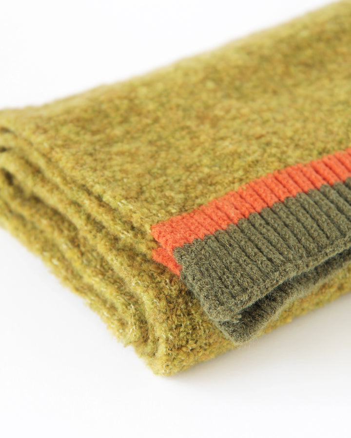 Mens Wool Blend Scarf / Moss Green
