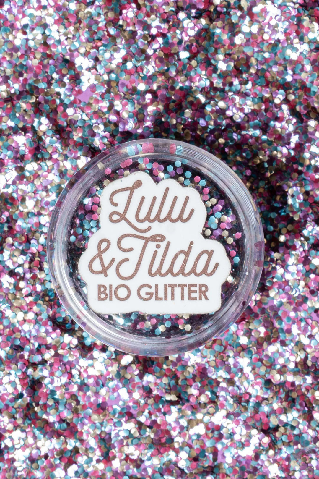 Bio glitter container with &