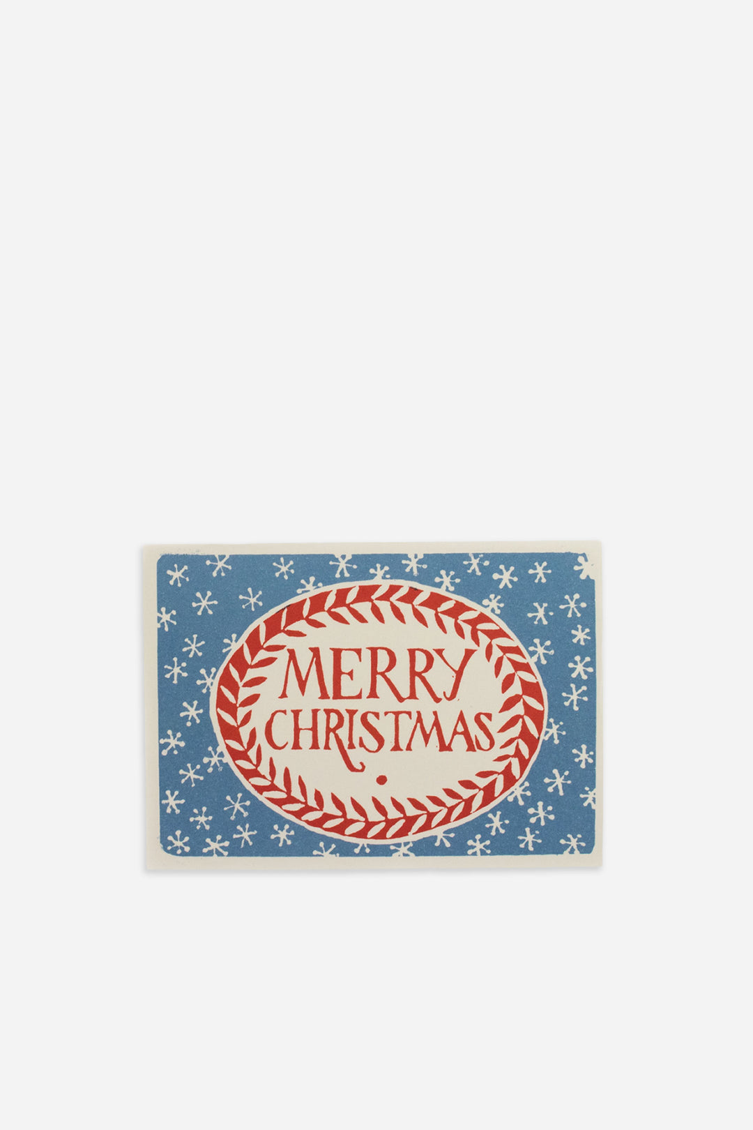 Pack of Ten Cards Merry Christmas Red and Blue
