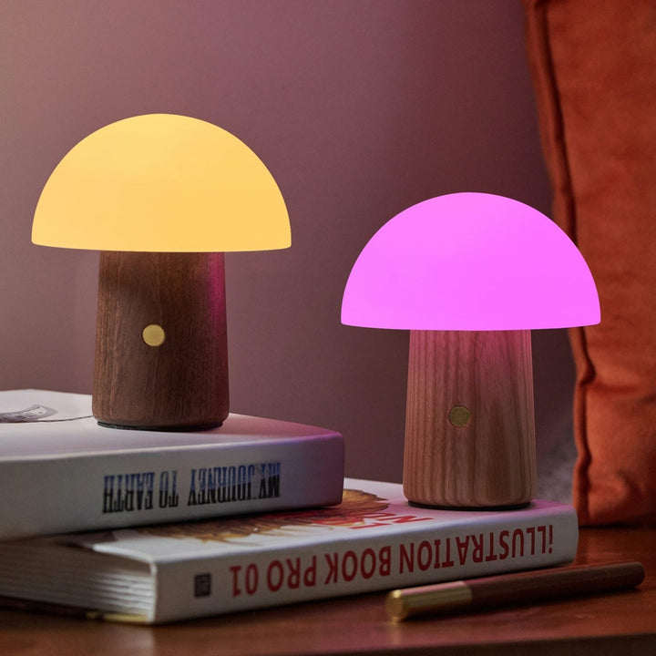 Mini Alice Mushroom Lamp Walnut