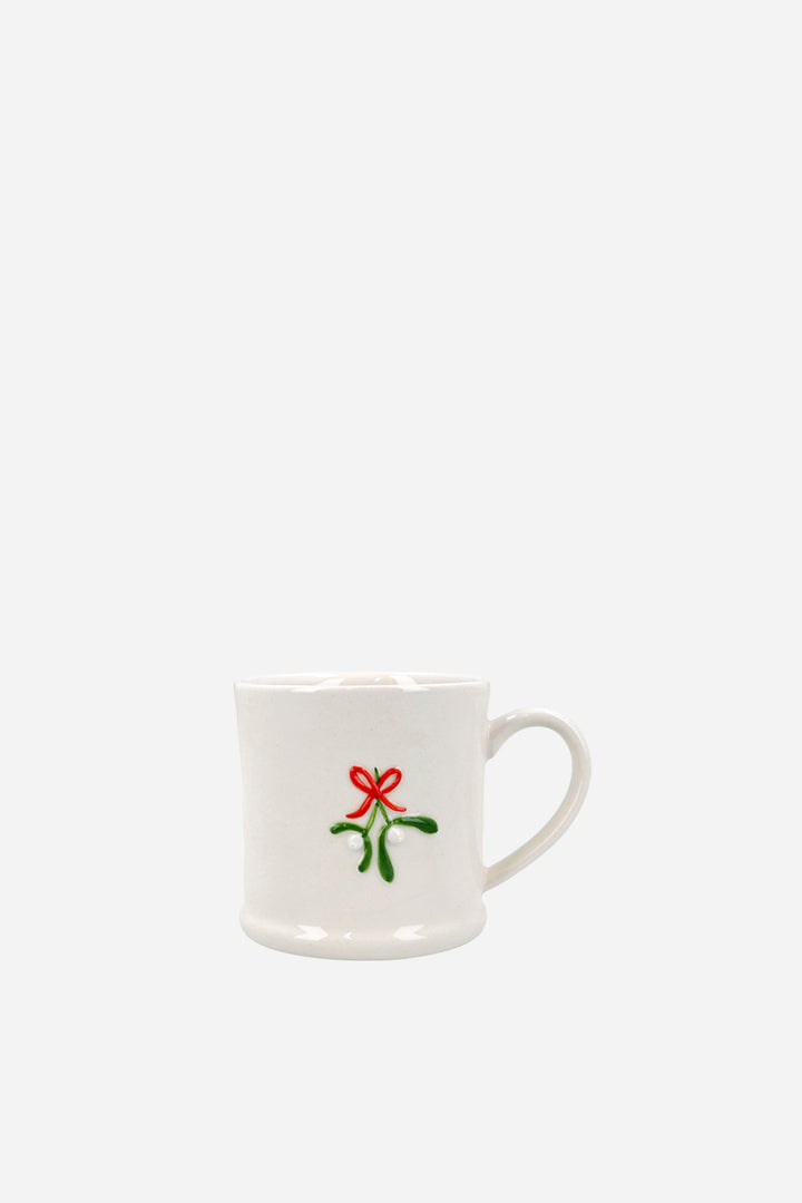 Mini Mug / Bow and Mistletoe