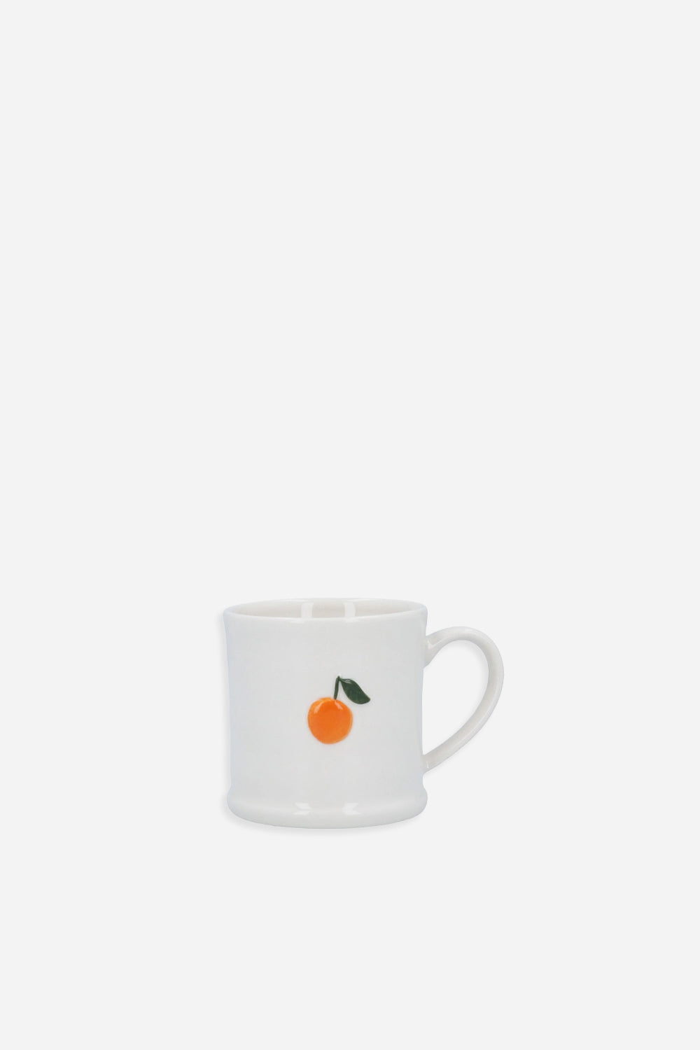 mini stoneware mug with orange motif