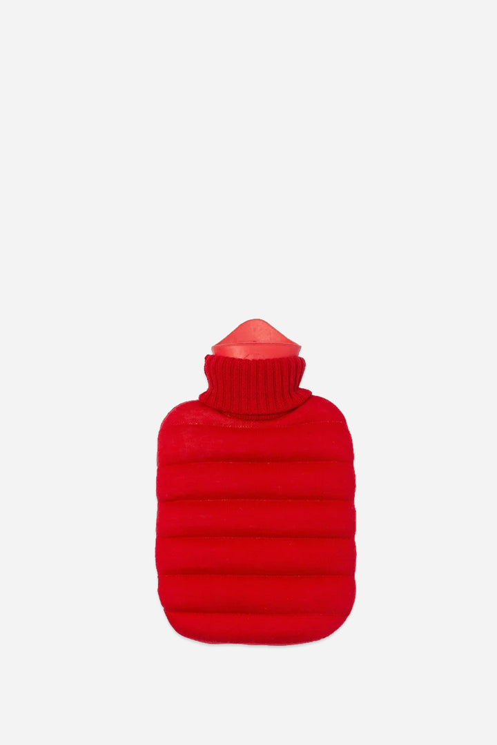 Mini Puffy Hot Water Bottle / Cherry Red