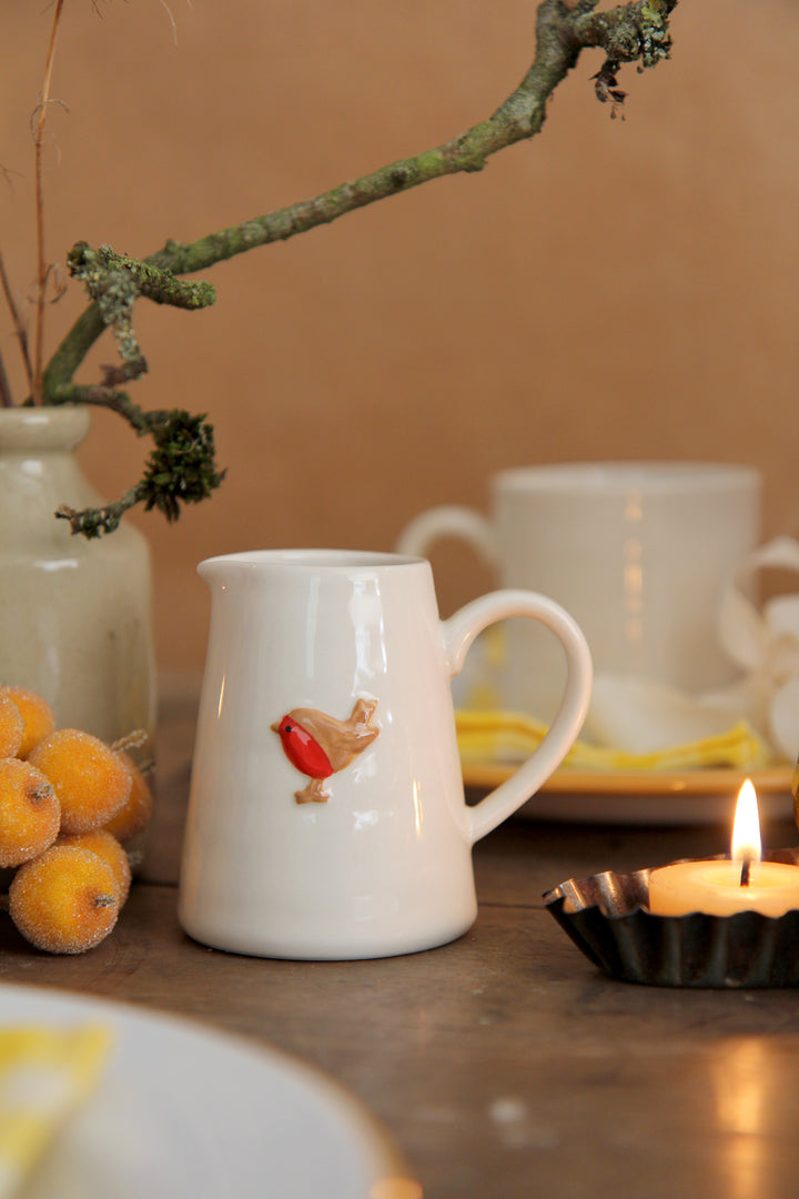 Ceramic Mini Jug / Robin - Domestic Science Home