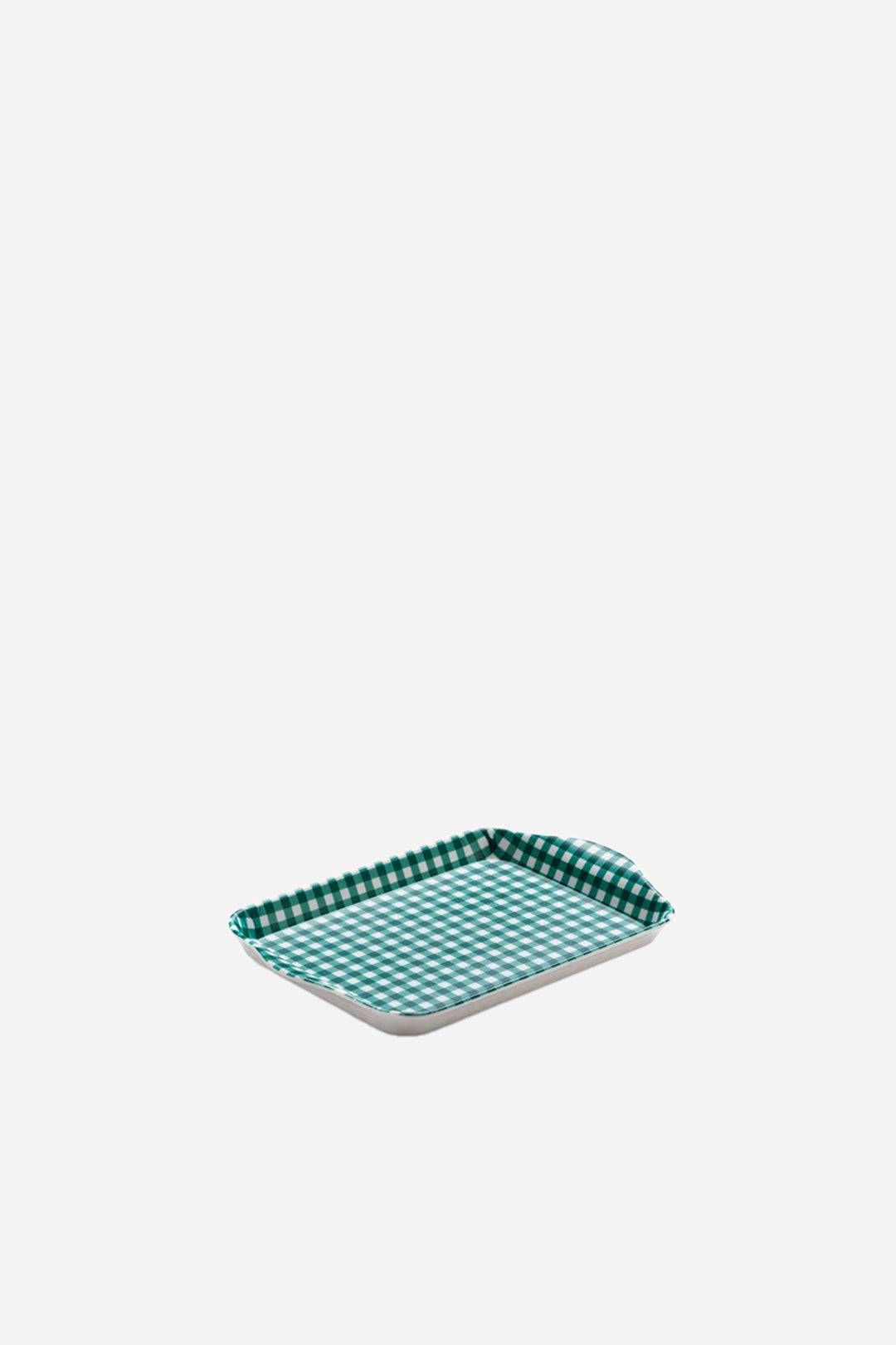 Mini Gingham Tray / Forest Green