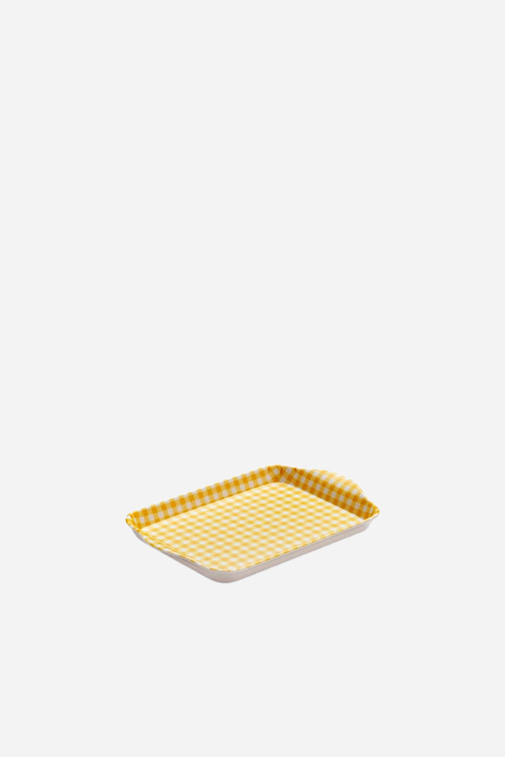 Mini Gingham Tray / Mustard