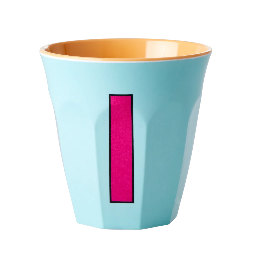 Melamine Cup / Letter I / Mint