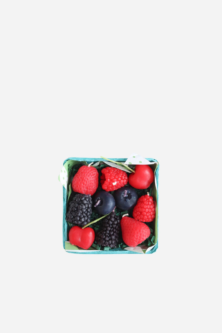 Mixed Berry Beeswax Birthday Candles / 10