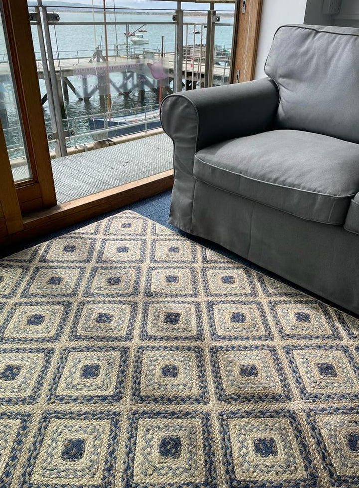 Rectangular Rug -  Denim Mosaic 92cm x 152cm