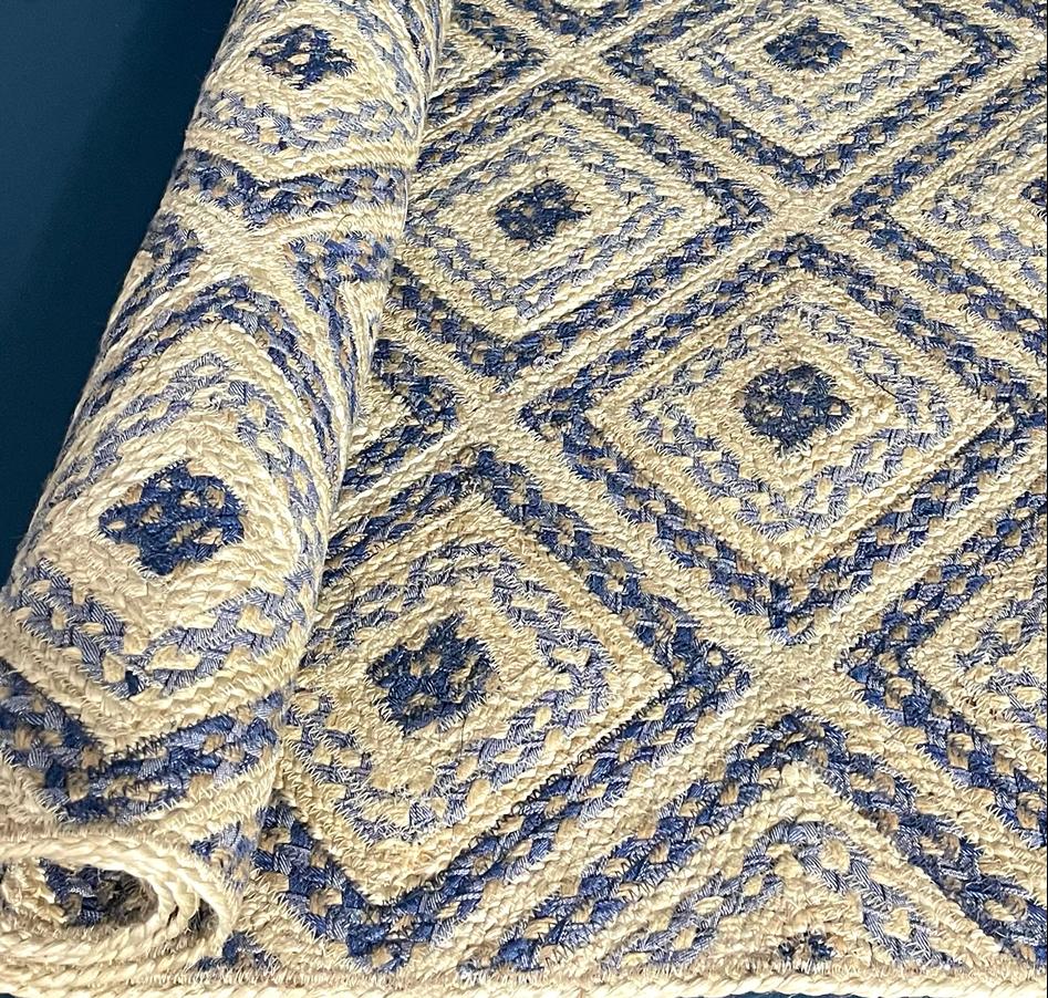 Rectangular Rug -  Denim Mosaic 92cm x 152cm