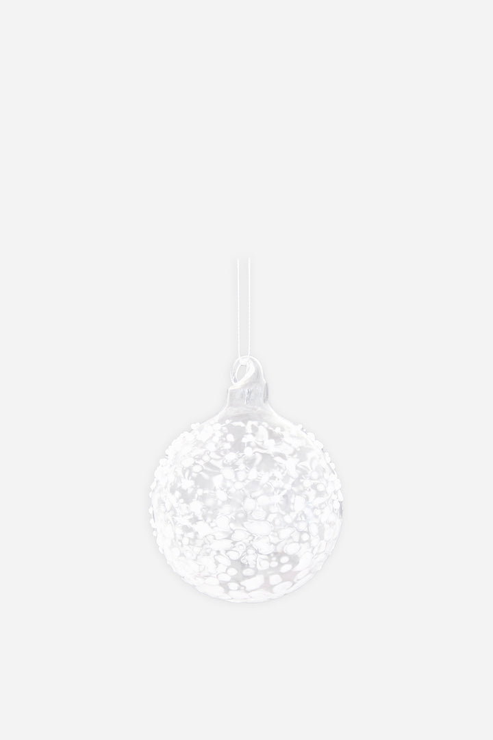 Clear Mottled Glass Bauble