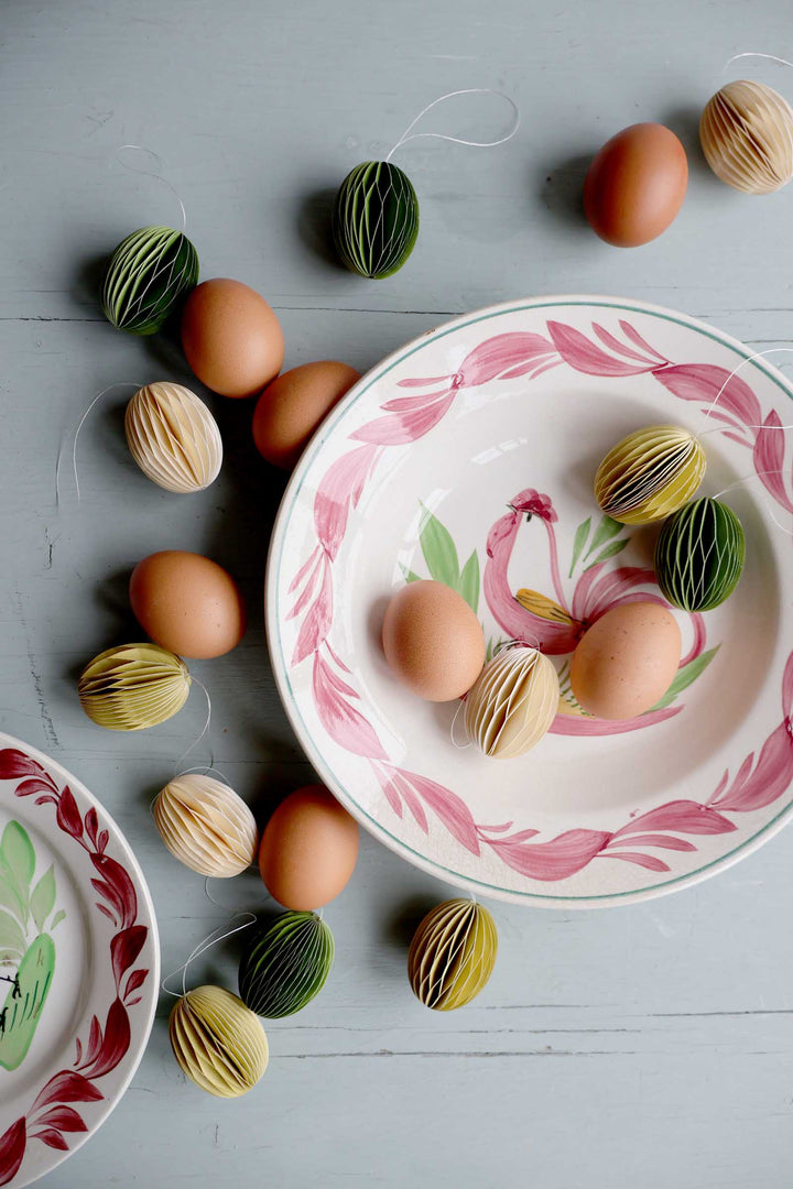 Paper Eggs Swirl Ivy / Box of 6