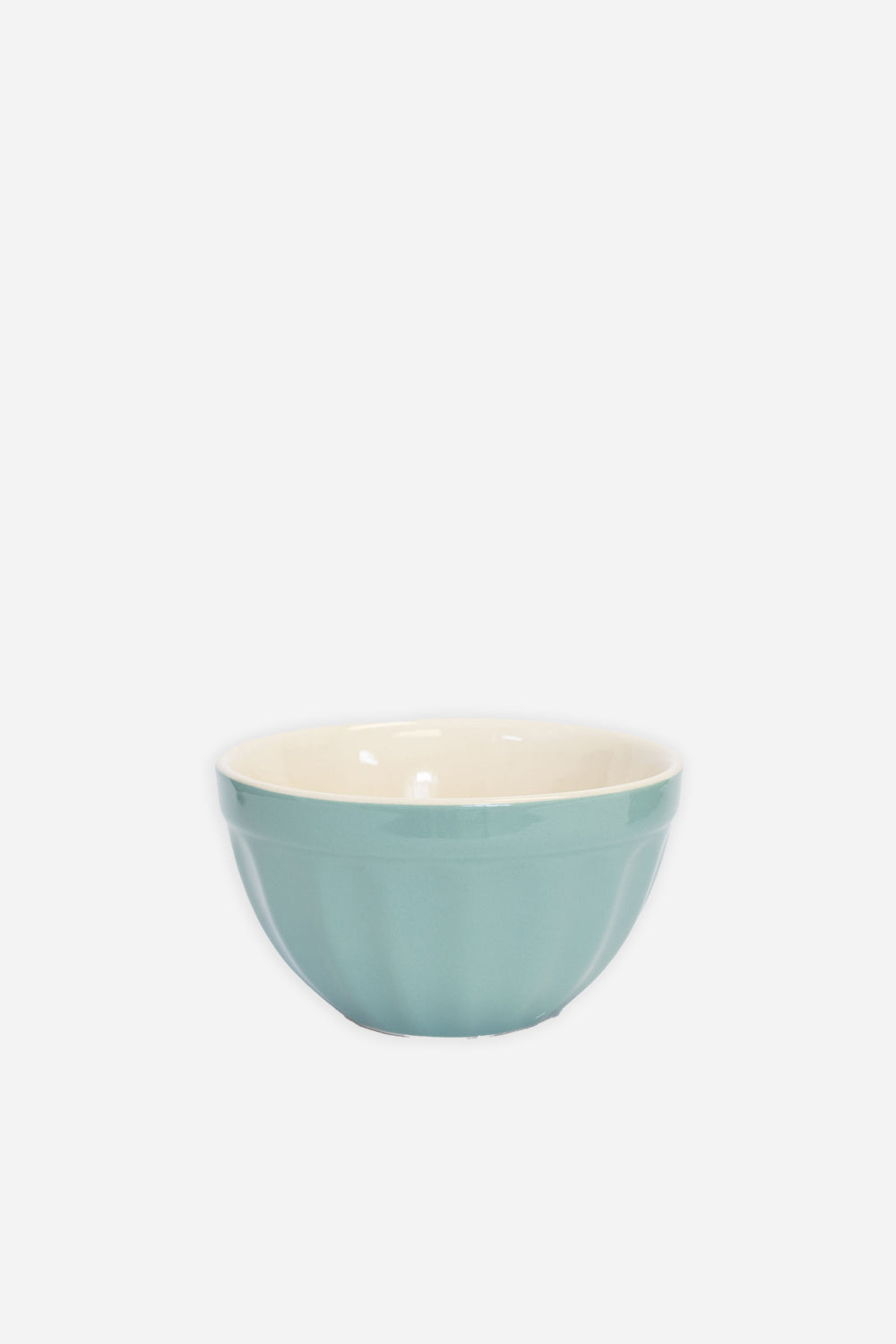green stoneware cereal breakfast bowl