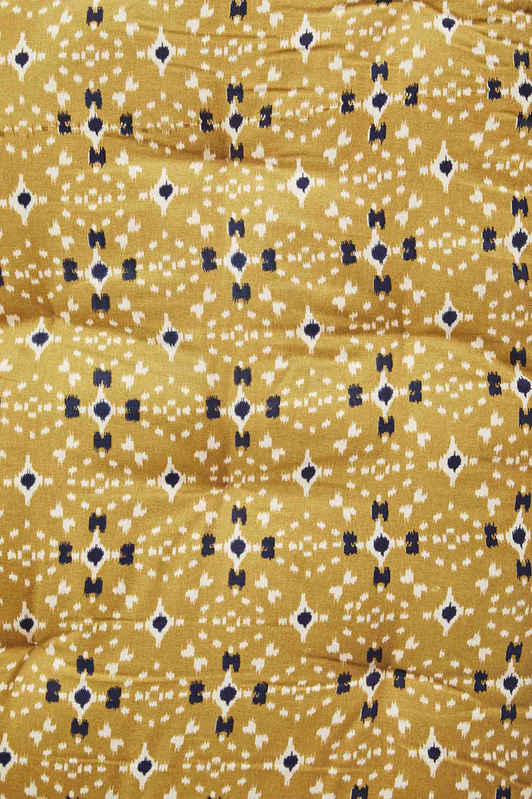 Printed Cotton Mattress 60x100cm / Mustard White Dk Blue