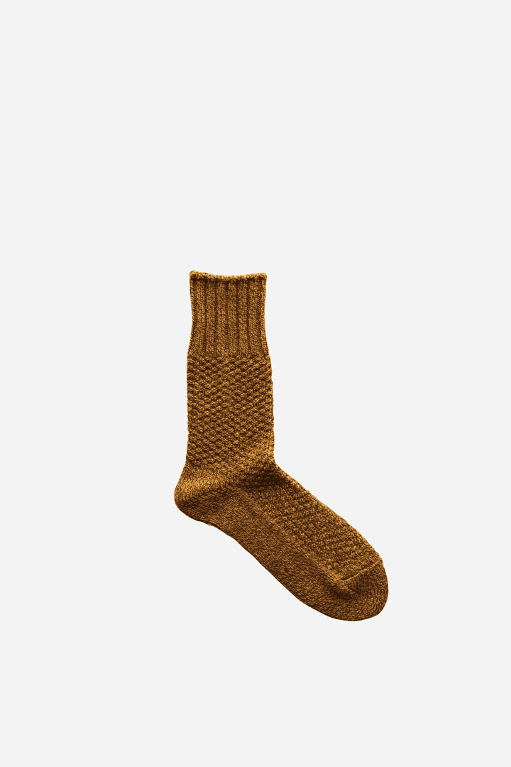 Wool Cotton Boots Socks / Mustard