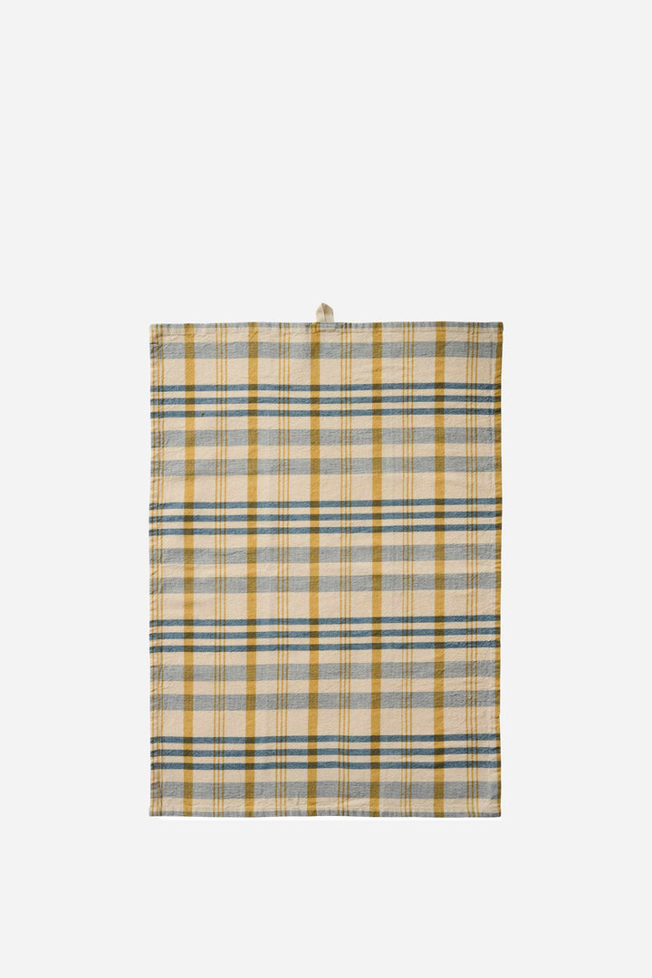 Tea Towel / Mikkel Blue and Mustard Stripe