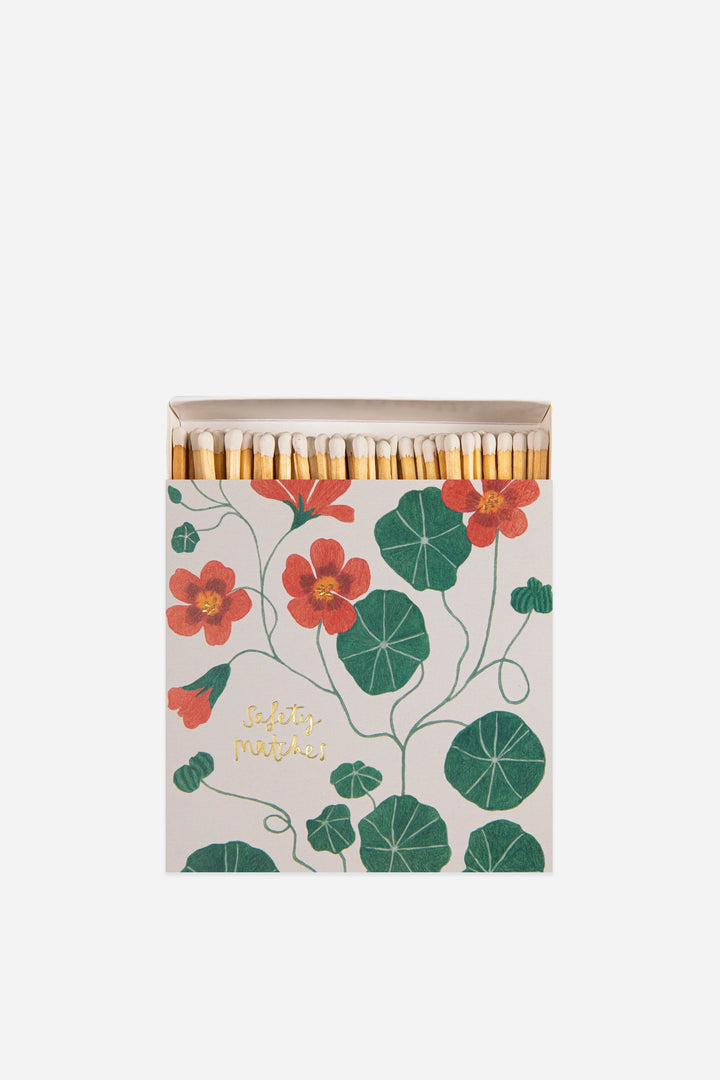 luxury matches with nasturtium flowers
