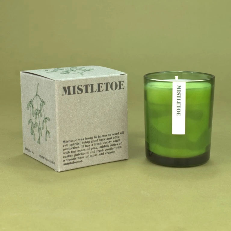 Green Botanical 20cl Candles / Mistletoe