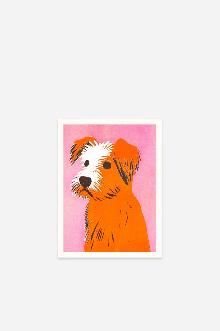 Mid Century Dog 2 Riso Print 8×6″
