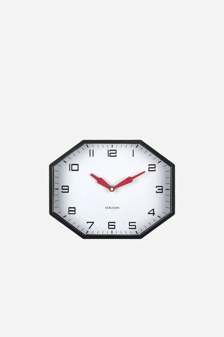 Wall clock Modern Factory Octagon Black