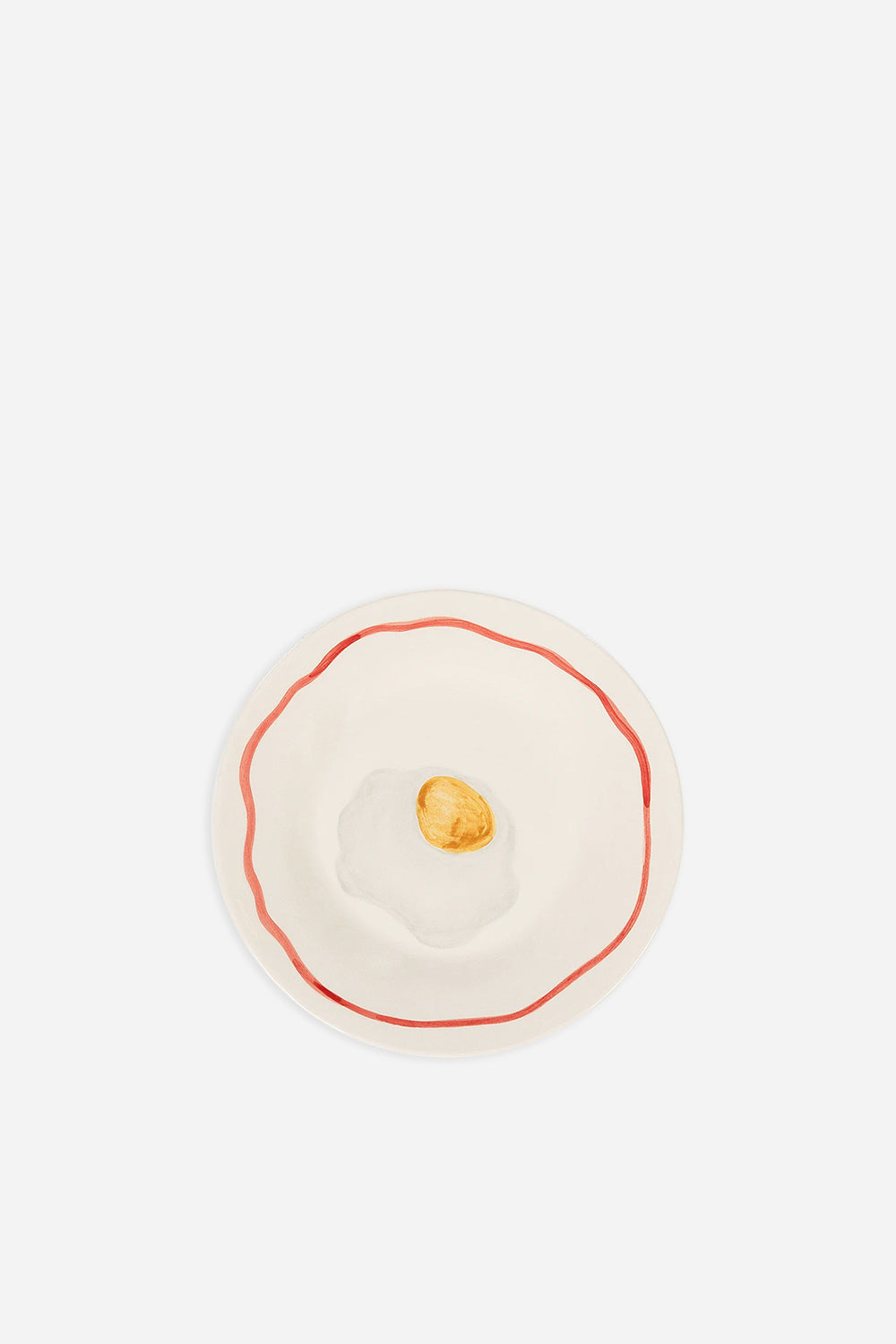 hand painted oeuf breakfast plate