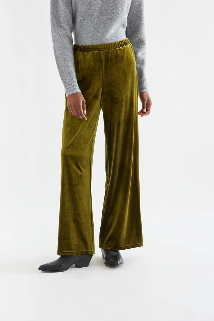 Olive Green Velvet Trousers