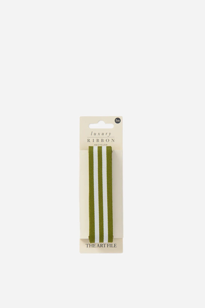 3M Luxury Ribbon Olive Stripe