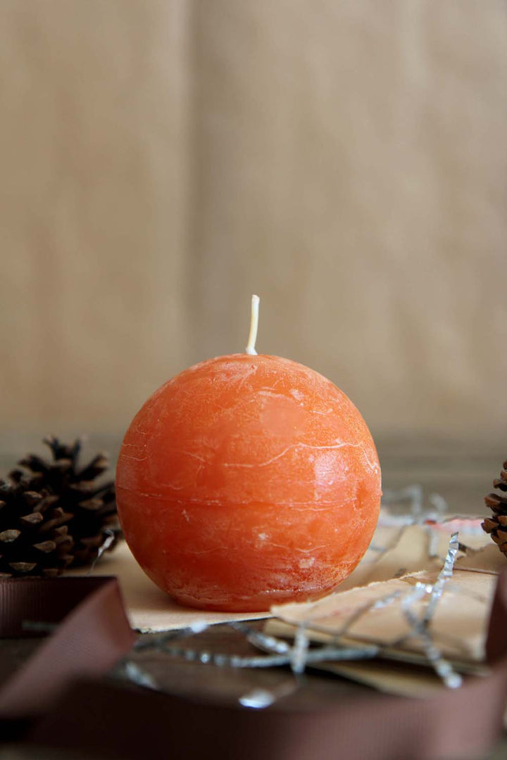 Orange Ball Candle