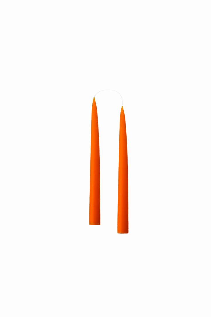 Hand Dipped Dyed Candle 20cm / Orange