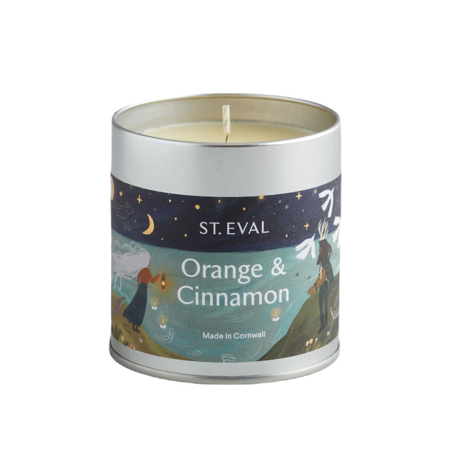 St Eval Tin Candle / Orange & Cinnamon