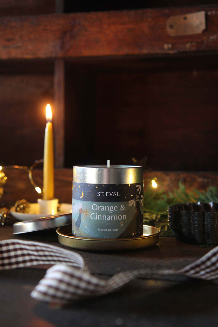 St Eval Tin Candle / Orange & Cinnamon