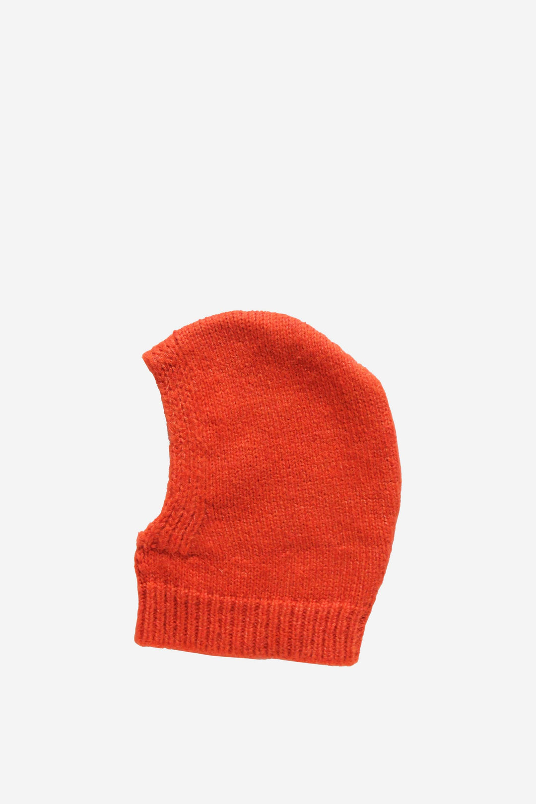 orange balaclava on white background