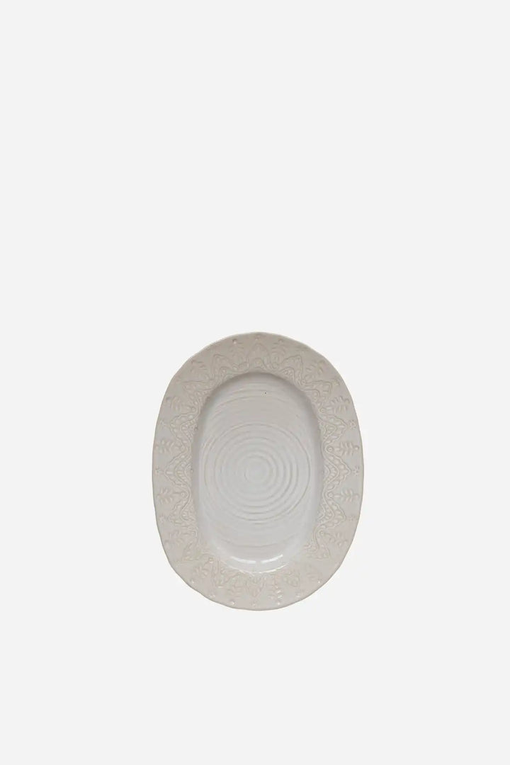 Oval Platter 20 / Blanc Banquise