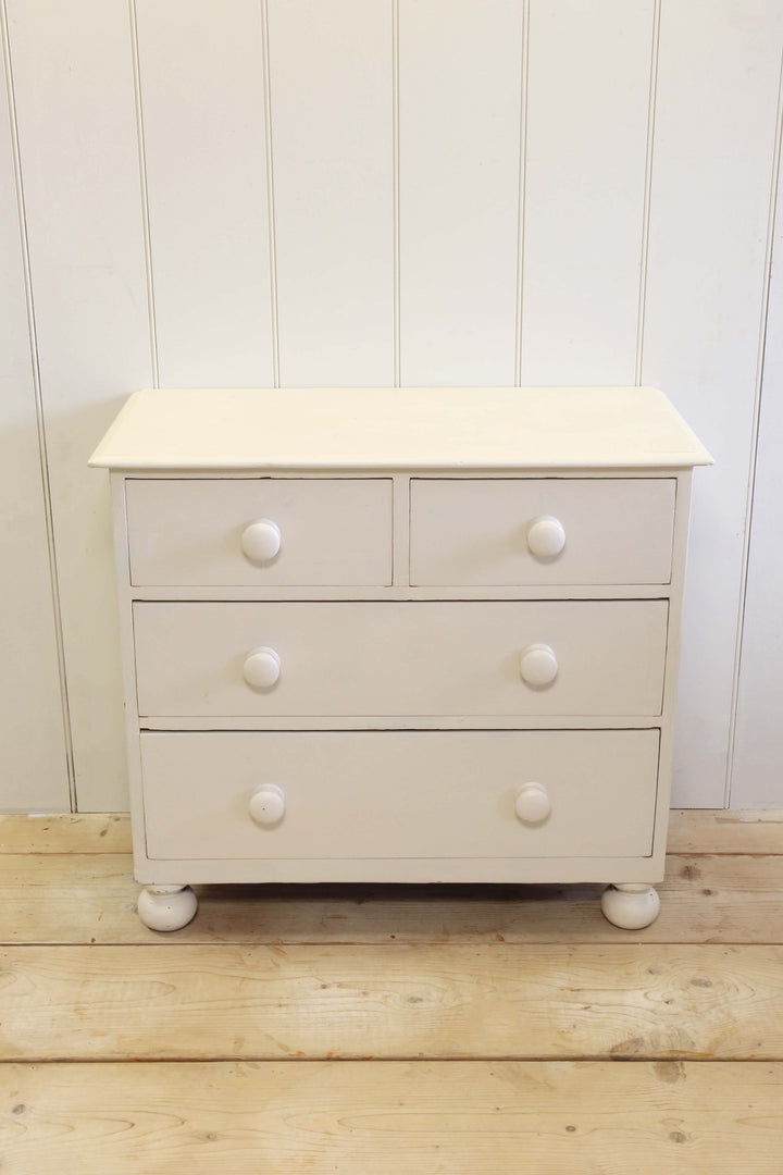 Painted Chest of Drawers on Bun Feet