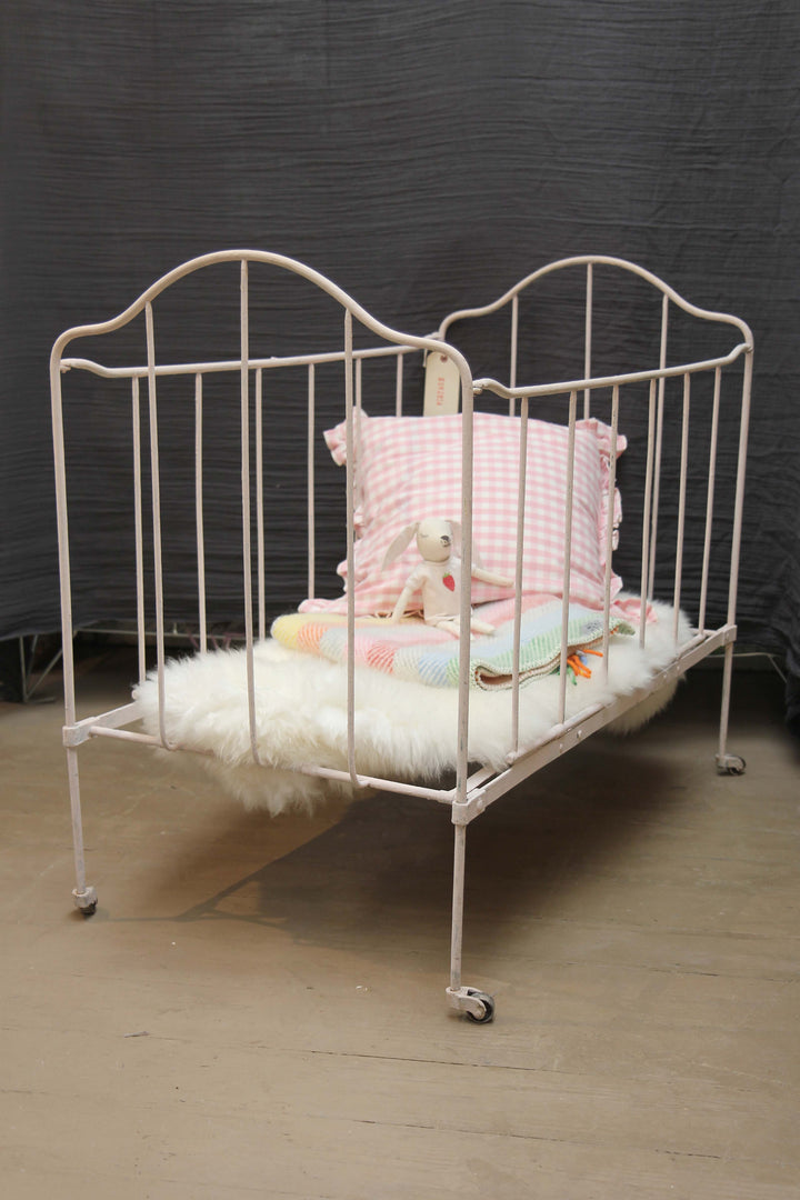 Antique French Child's Metal Cot