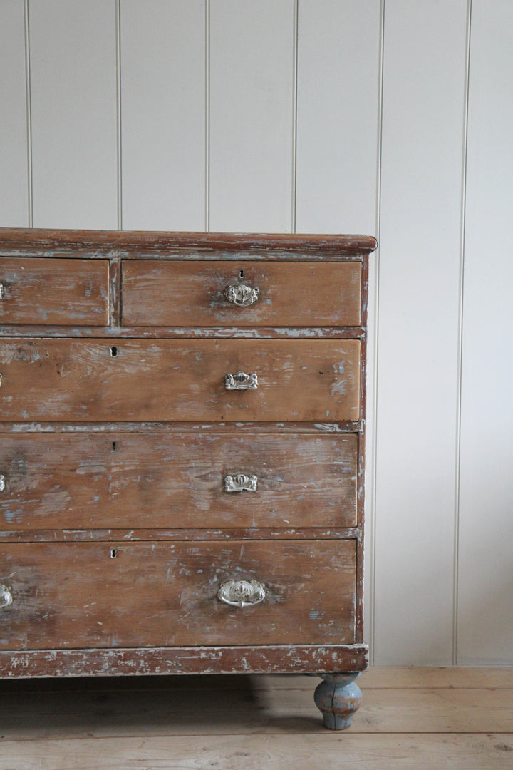 Distressed Pine Chest of Drawers