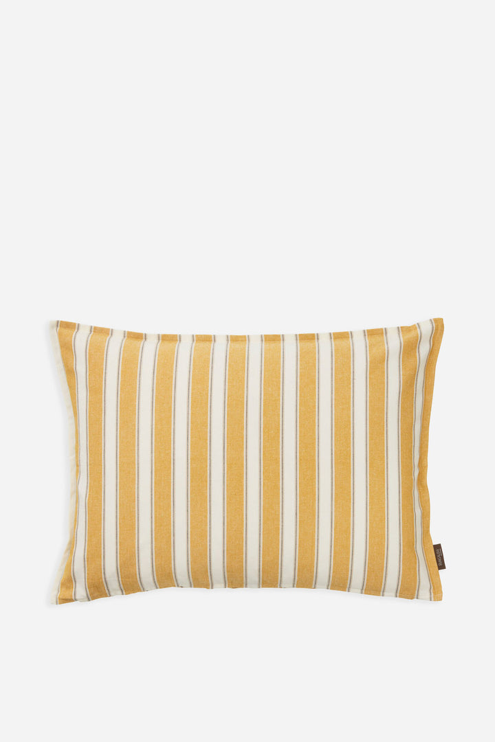 palermo honey and white striped cushion