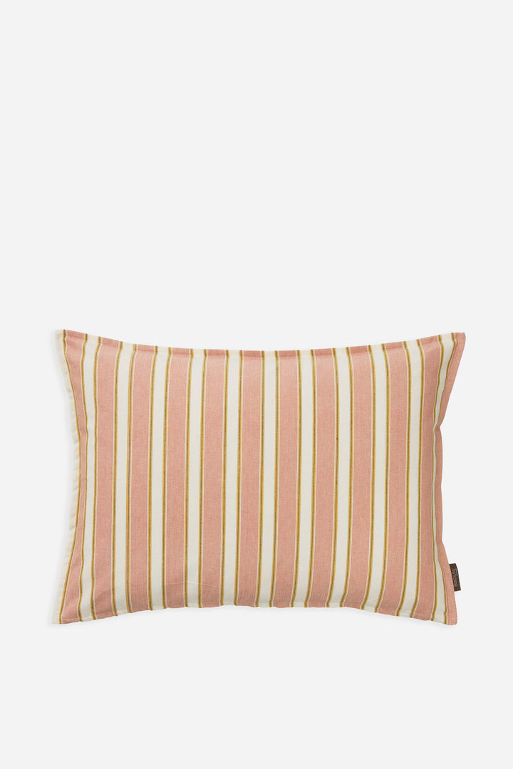 palermo rose, cream and honey stripe cotton oblong cushion