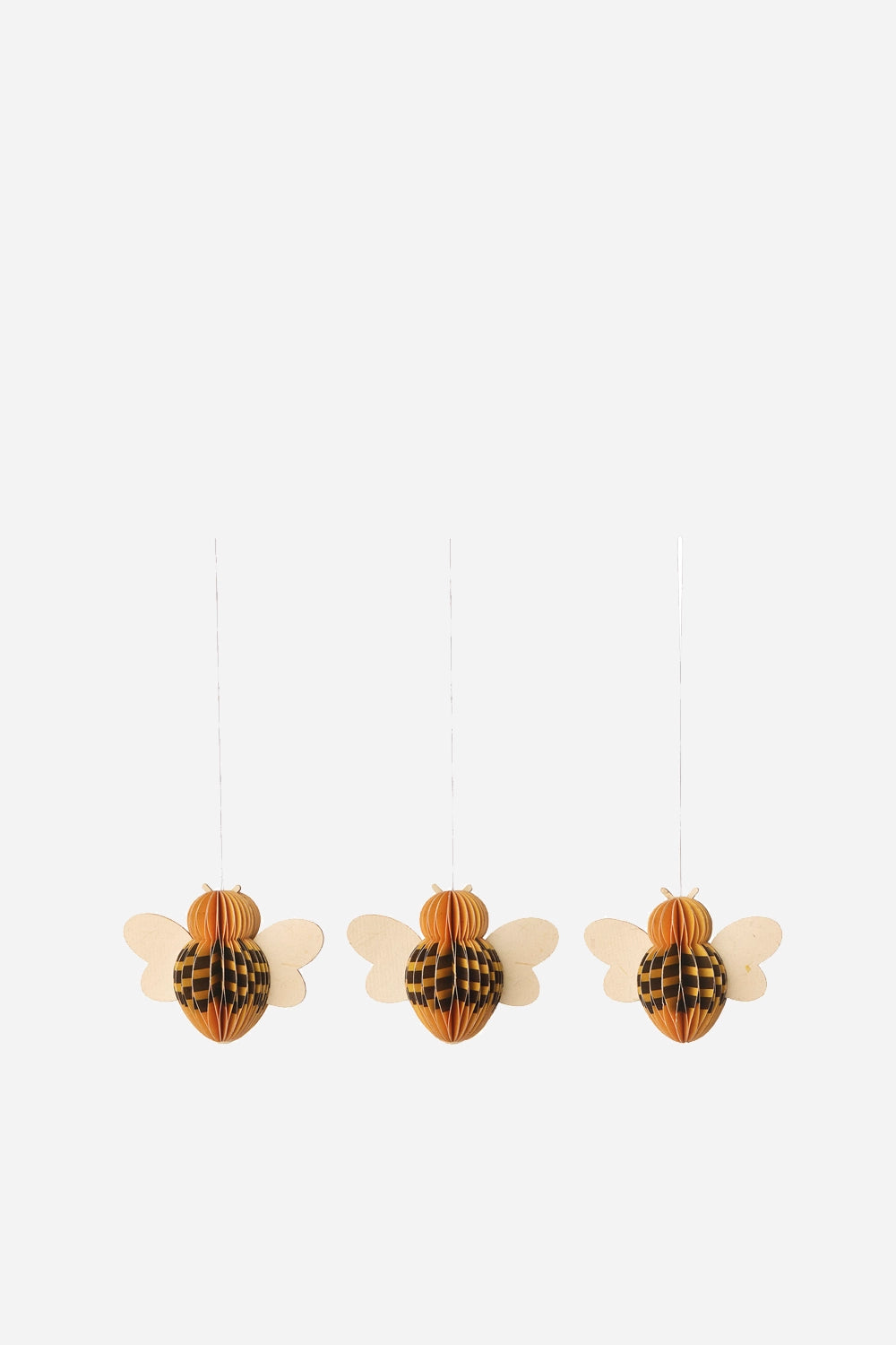 Paper Bees Decorations Set of 3 / Honey - Domestic Science Home