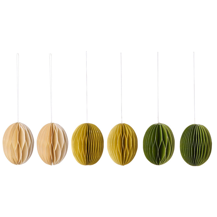 Paper Eggs Swirl Ivy / Box of 6