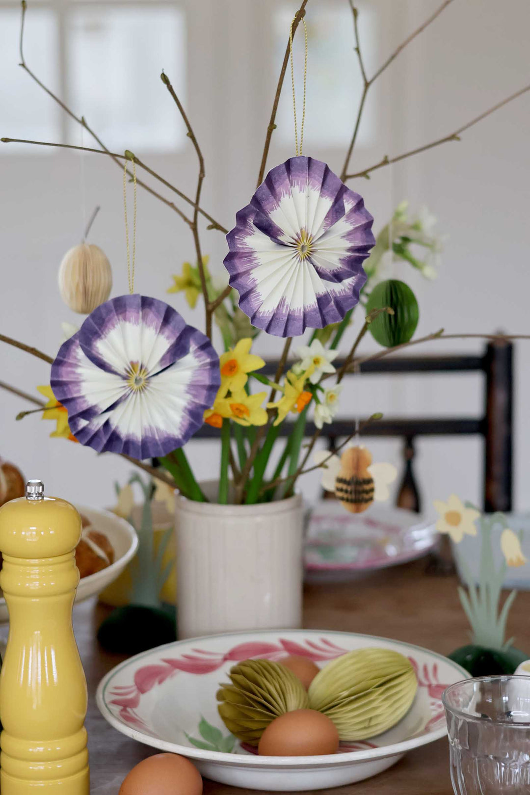 Paper Rosette Flower 11cm / Purple