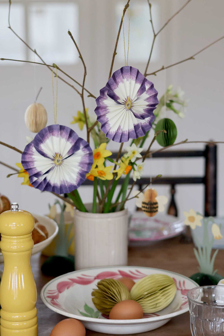 Paper Rosette Flower 11cm / Purple