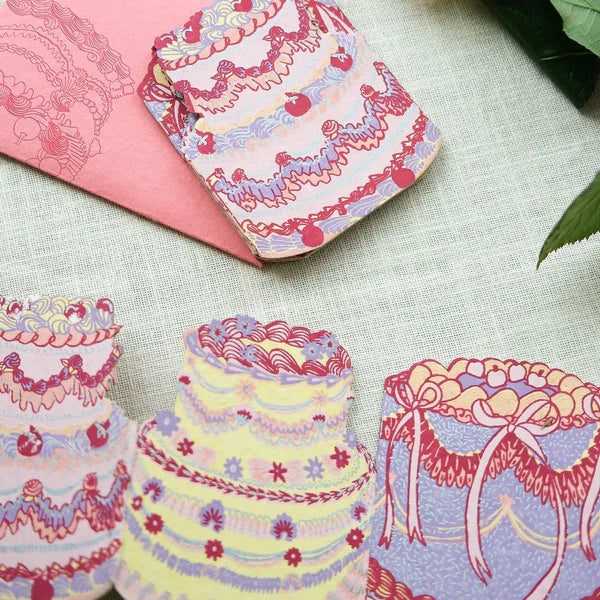 Birthday Cake Concertina Card - Domestic Science Home