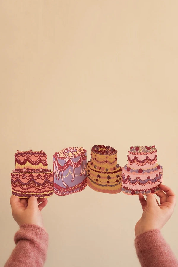 Birthday Cake Concertina Card - Domestic Science Home