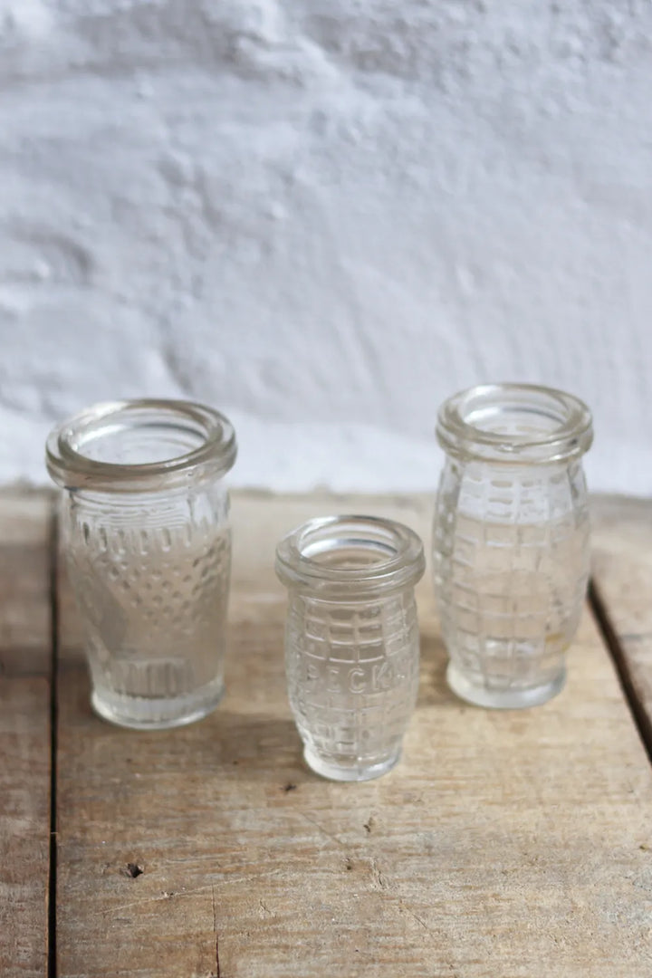 Vintage Glass Paste Jar / CWS