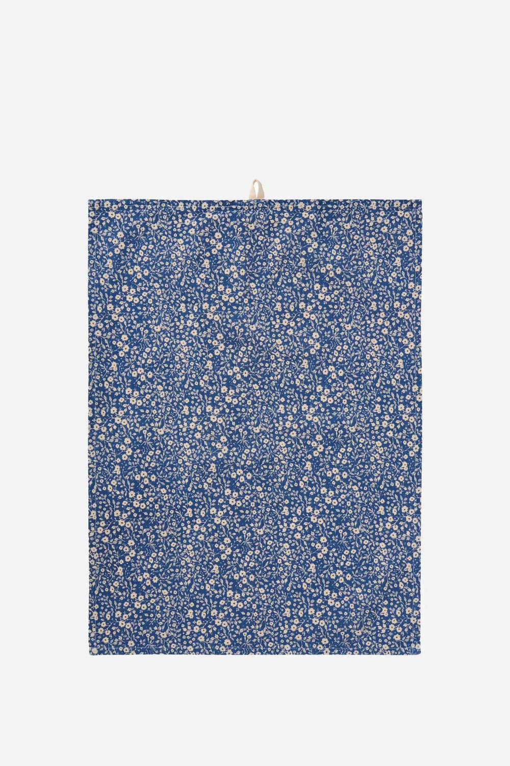 Floral patterned t-towel on a white background