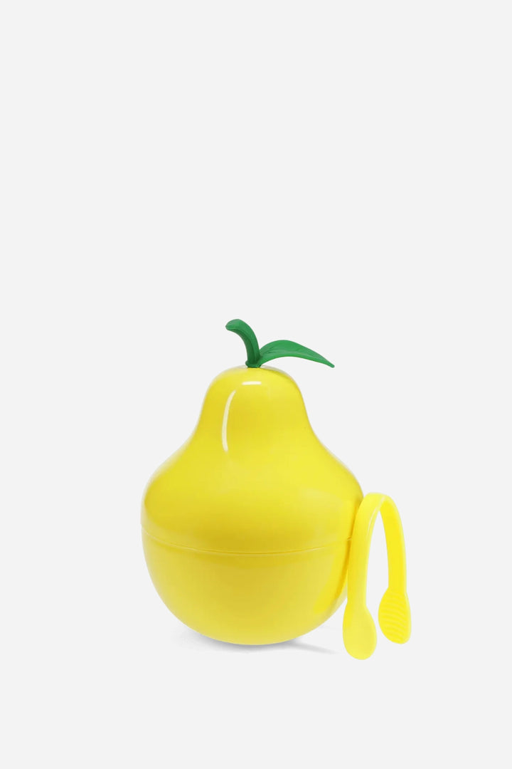 Fruit Ice Bucket With Lid &amp; Tongs / Pear